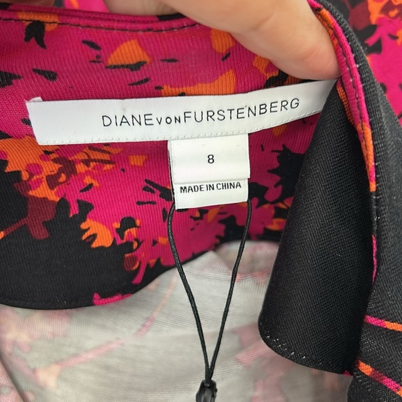 Diane von Furstenberg Silk Reina Long Sleeve Floral Daze Shift Dress - Picture 8 of 10